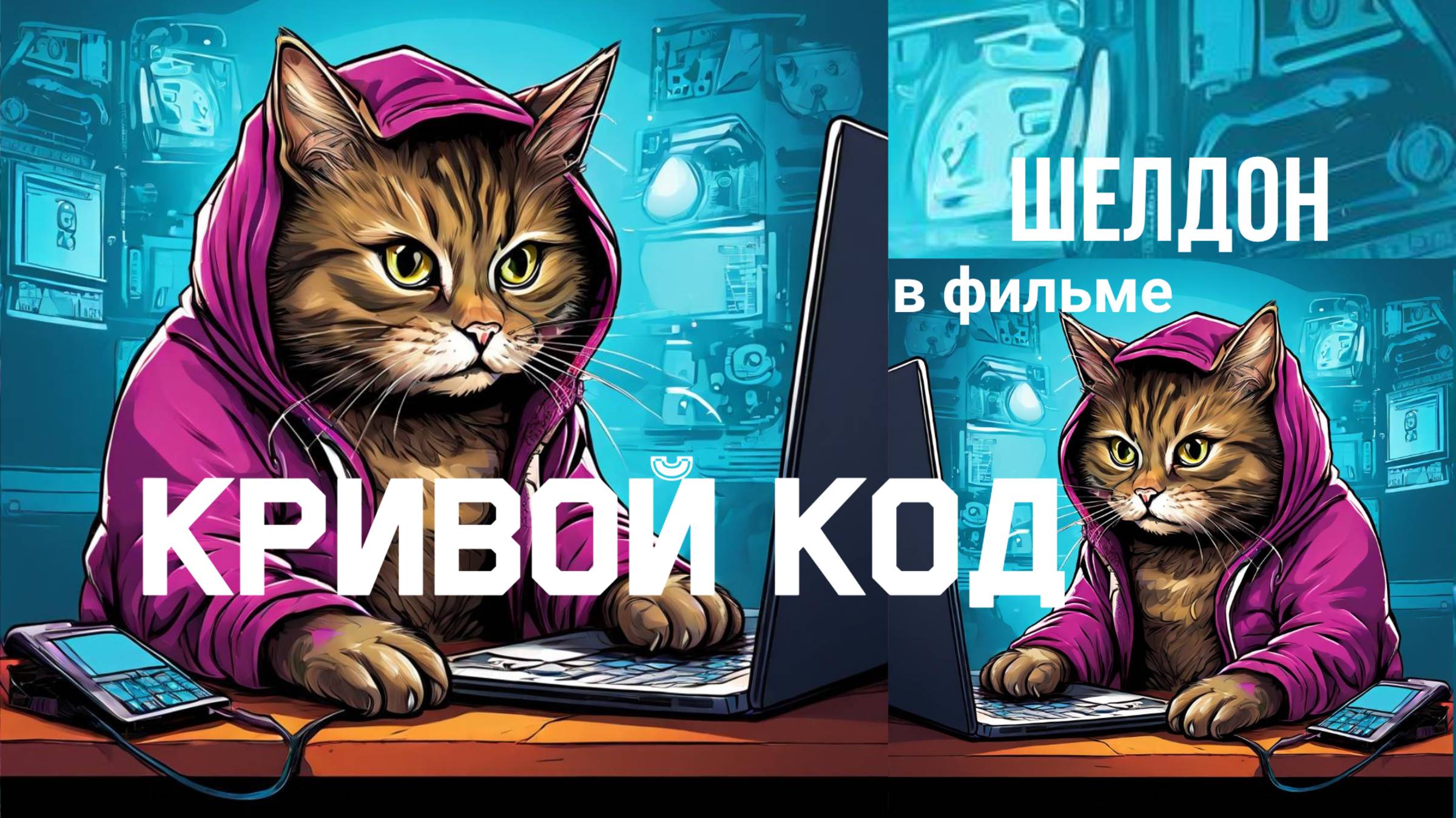 Кривой кот (код). Смешное видео с котами.