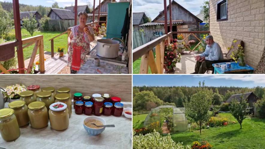 СВАРИЛА ПЮРЕ ИЗ ЯБЛОК НА ЗИМУ, А НА ОБЕД ПРИГОТОВИЛА ГРИБНЫЕ ЩИ И ОПЯТА ПОЖАРИЛА.