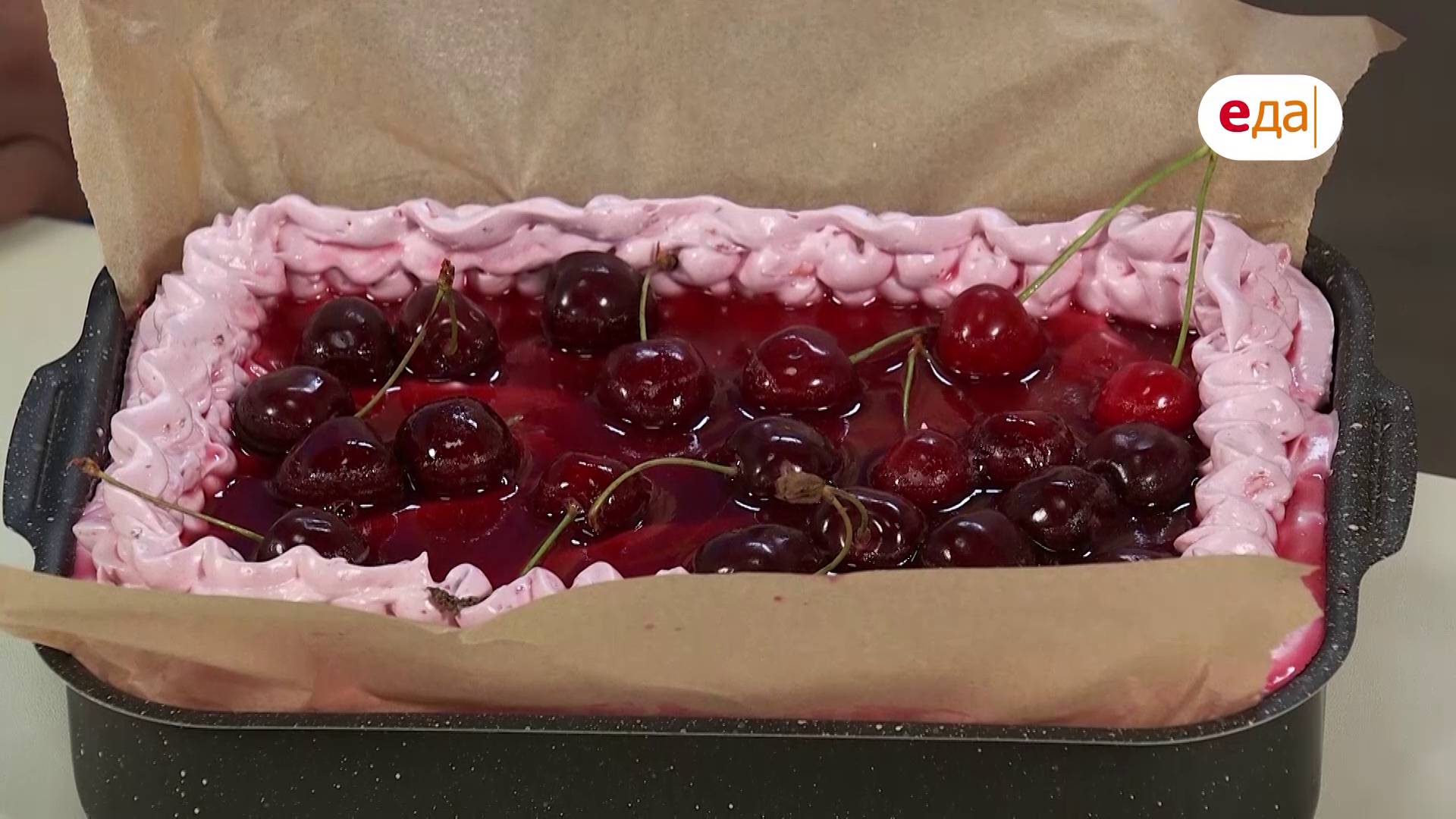 Зефирный торт с вишней и черешней | Выпечка на пАру /67