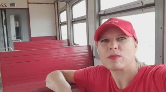 Электропоезд  ЭР1-224.Перегон Сальково-Сиваш. Сиваш...3 года назад