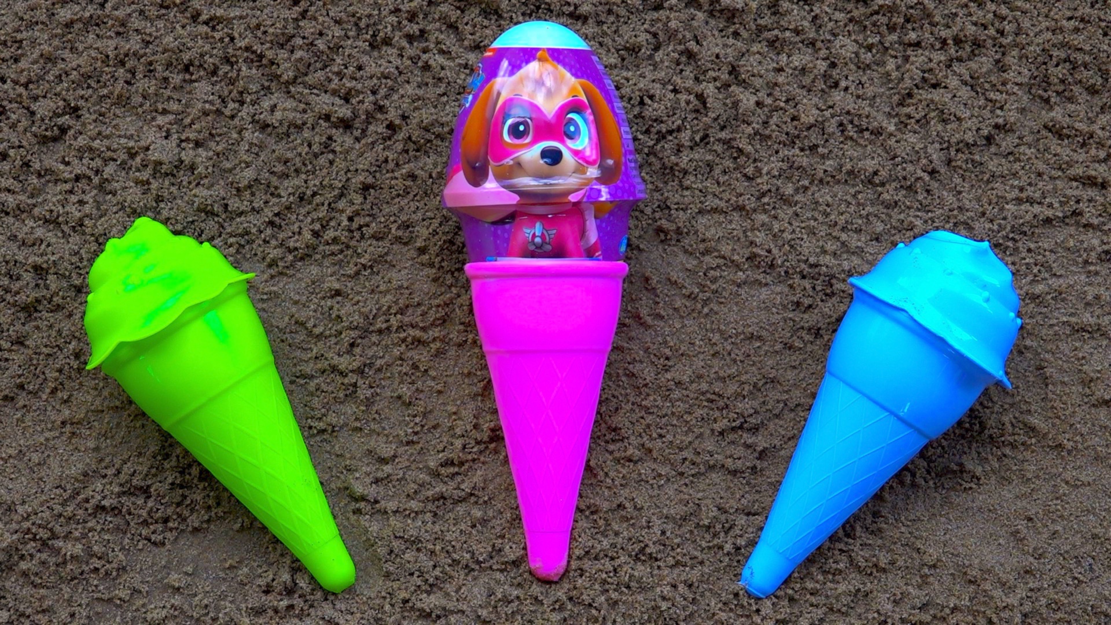 Учим цвета и цифры с Сюрпризом Щенячий Патруль | Развивающий мультик для детей | Играем в песочнице