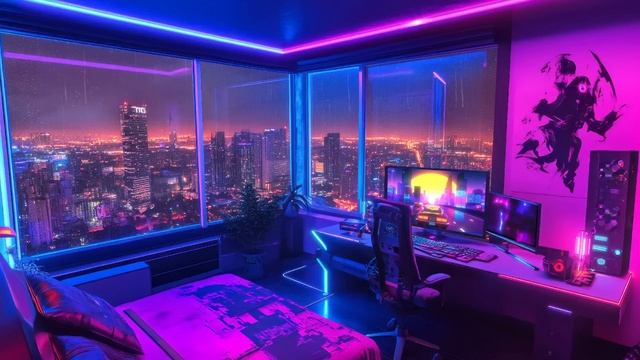 80's Lofi City ☔ lofi chill beats to relax⁄study to - Lofi Rain Playlist (1080p_30fps_H264-128kbit_A