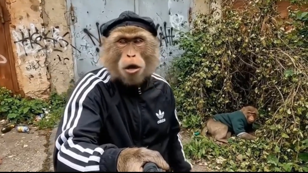 Гоша Бомжезьян на районе.