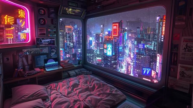 1980s Lofi City 📀 Retro Vibes & Nostalgic Japanese Town Ambience 🌆 Rainy Lofi Hip Hop Beats (1080p