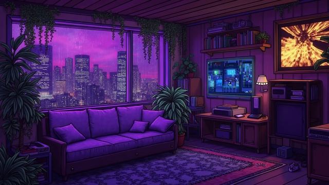 90's Chill Lofi 📺 Lofi Hip Hop With Rain Sounds to Study⁄Chill ☔ Lofi Rain Playlist (2160p_30fps_AV
