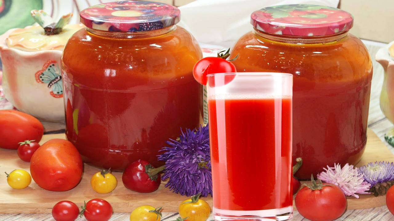 Томатный сок на зиму в домашних условиях
