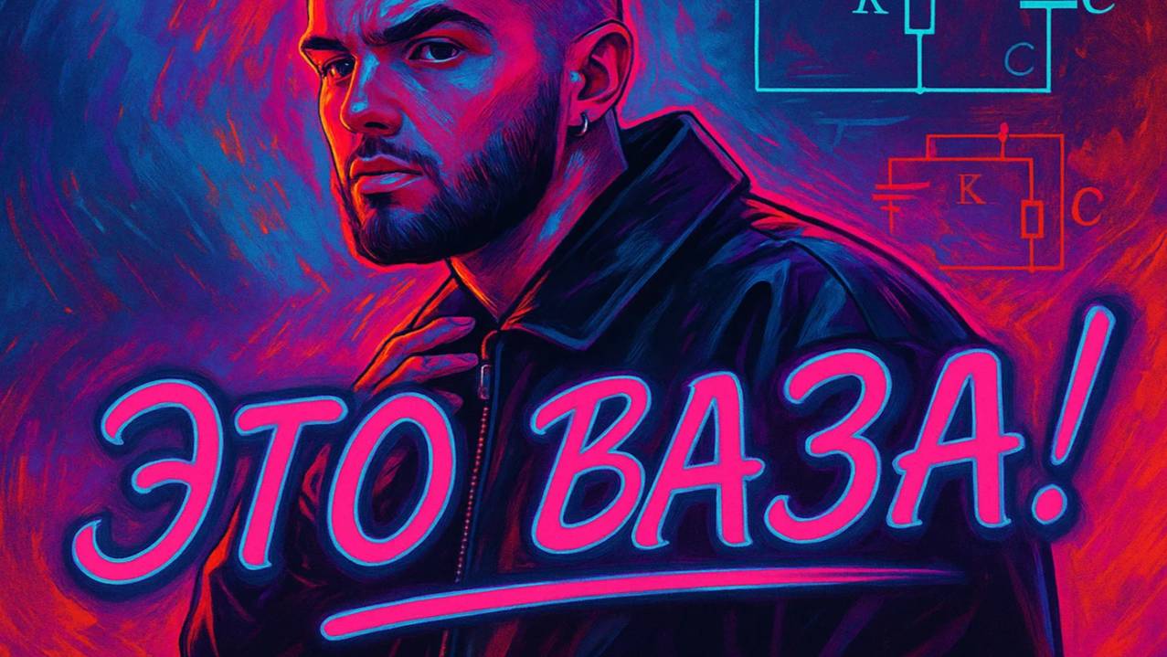 #8 Закон Ома. Энергия конденсатора рассеивается в виде тепла через резистор