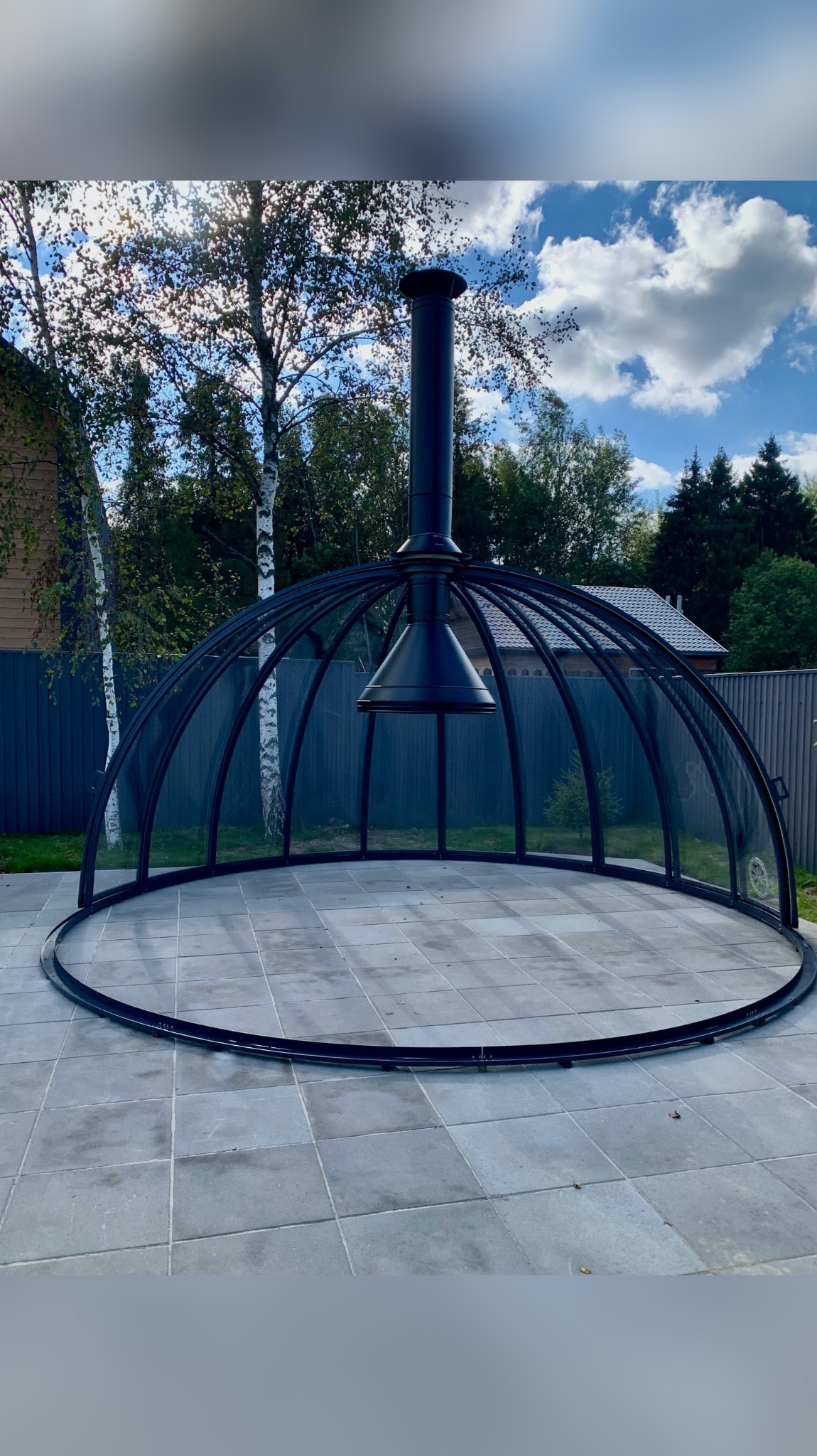 Купольная беседка D 5м с адаптацией под гриль | Заказать на cupol365.ru