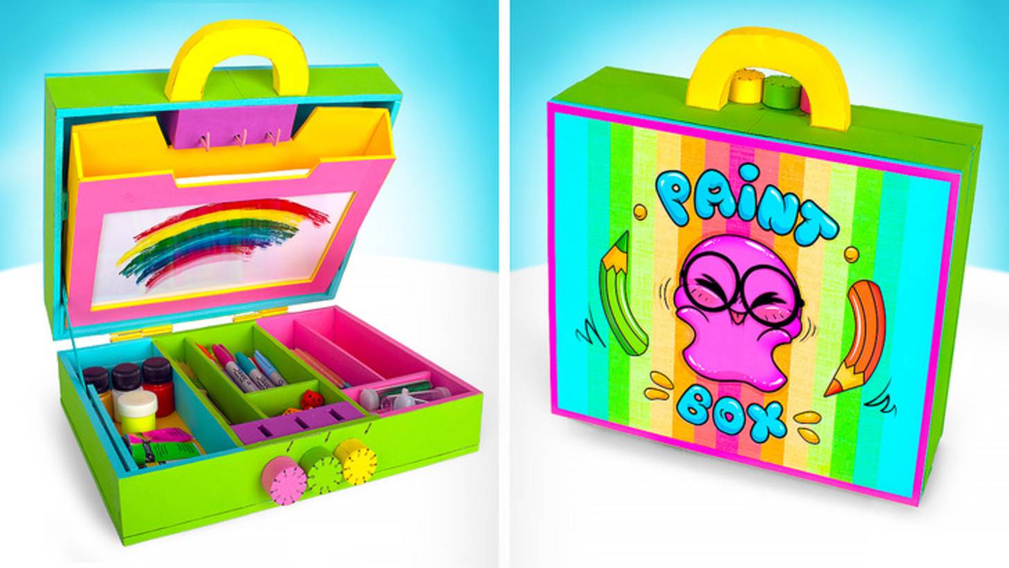 Как сделать картонный органайзер для карандашей ✏️📦 Простая поделка своими руками ✂️