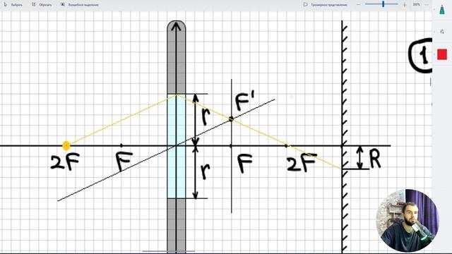 #15 Геометрическая оптика. Линза вставлена в непрозрачную оправу
