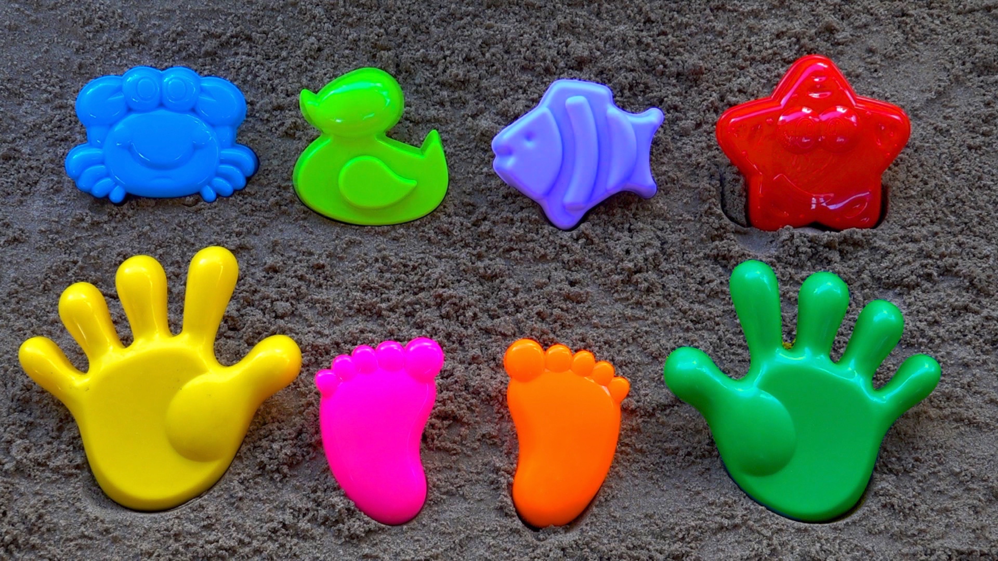 Изучаем Цвета с Разноцветными формочками для песка | Цветные Ладошки |Развивающий мультик для детей