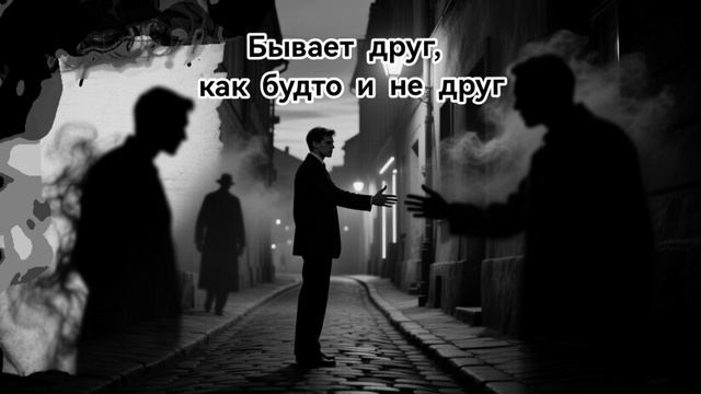 Бывает друг,как будто  и не друг/Sometimes there is a friend, as if he were not a friend