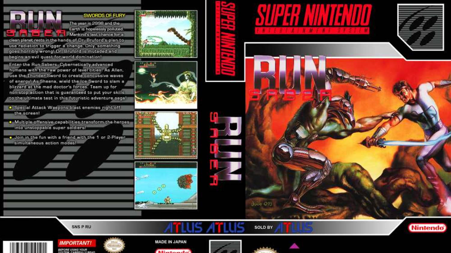 Super Nintendo (Snes) 16-bit Run Saber Прохождение