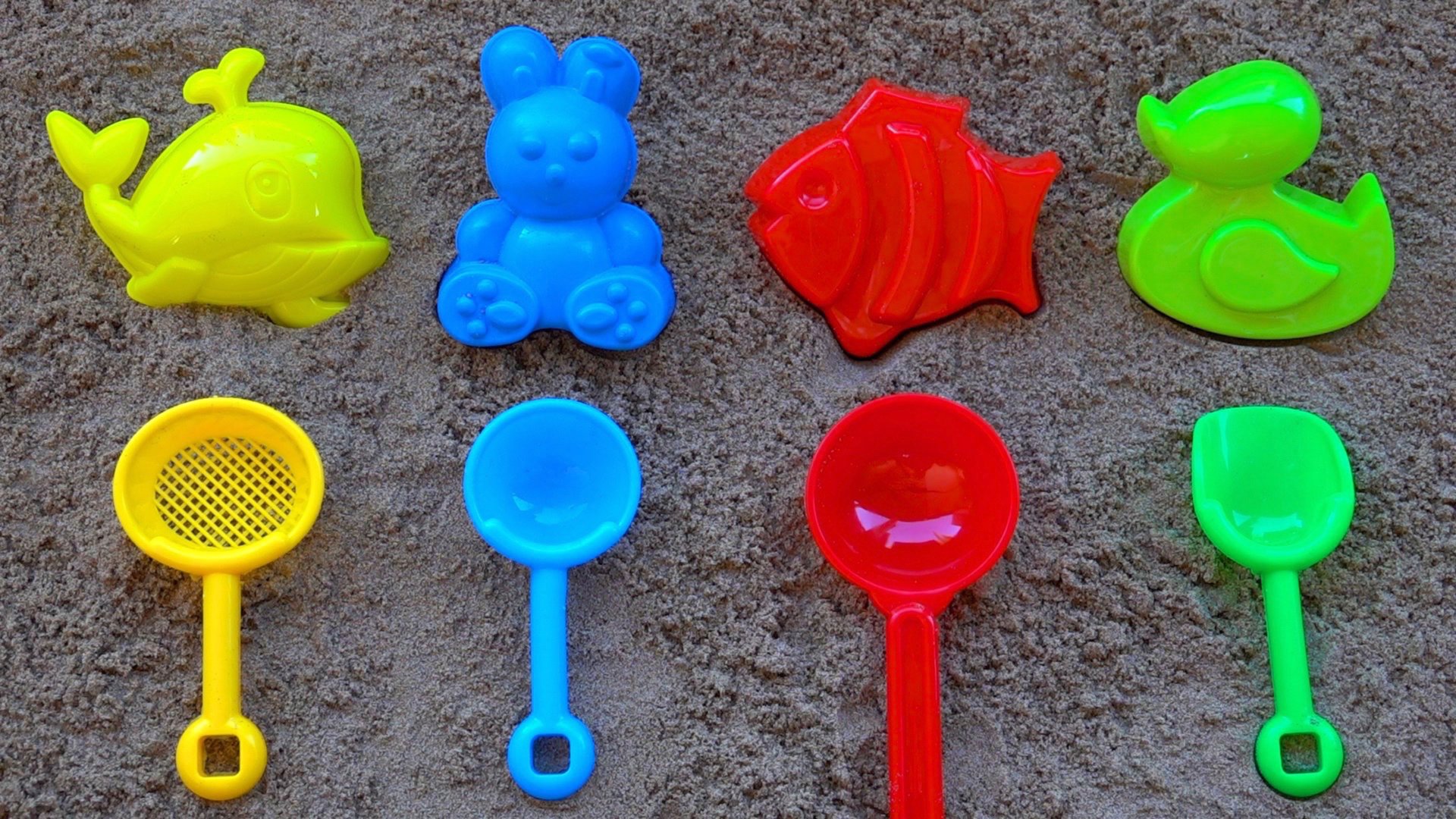 Учим Названия Цветов с  Животными и Цветными Лопатками | Детские Песенки | Учим цвета с Игрушками