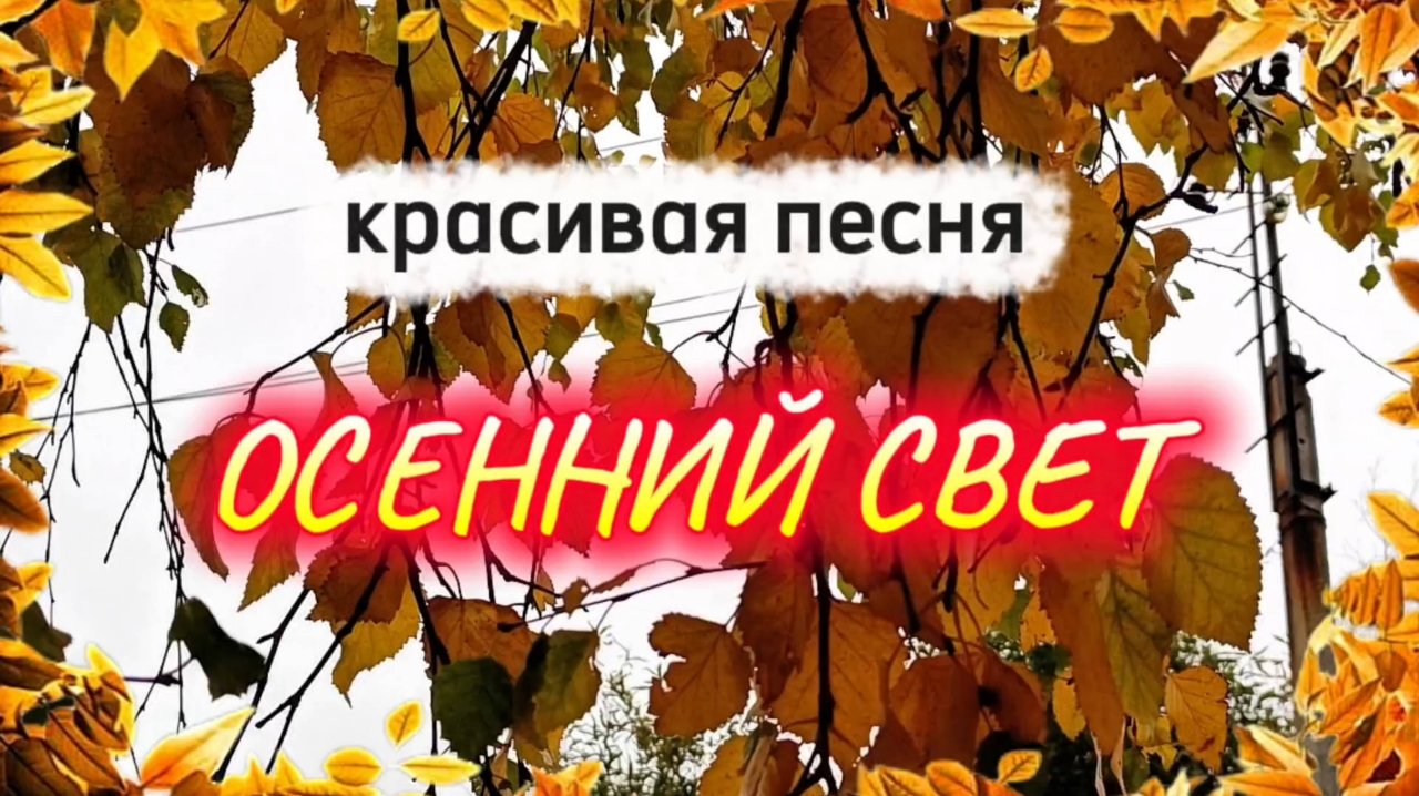 Красивая песня про осень ОСЕННИЙ СВЕТ
