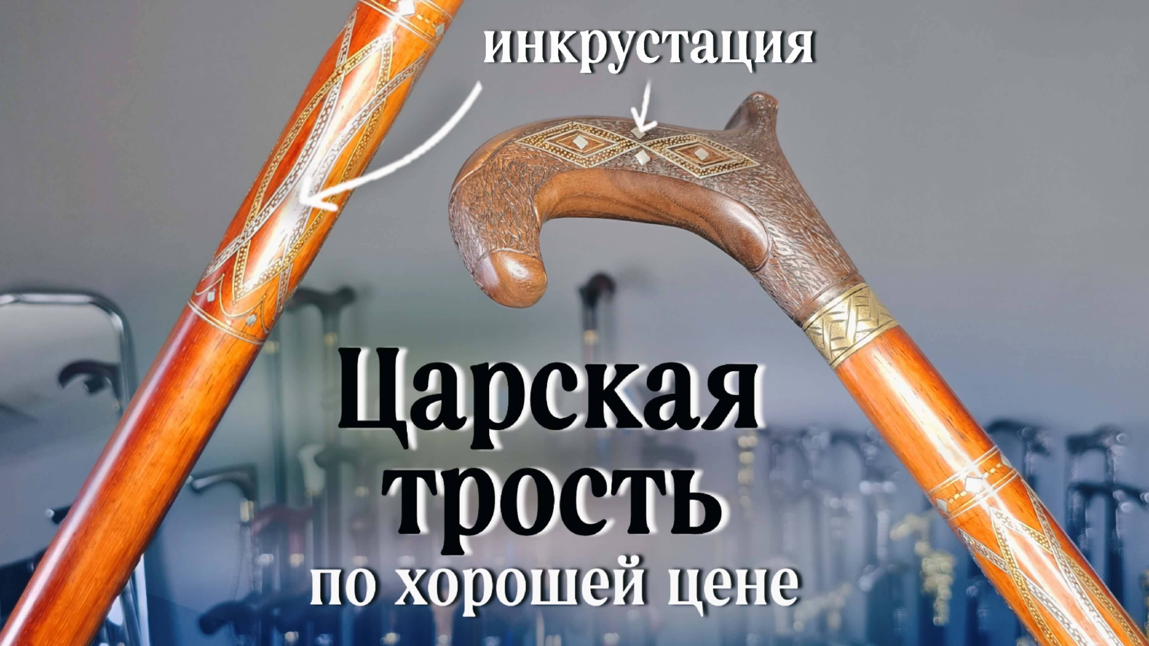 Дорогая трость с инкрустацией | Дож