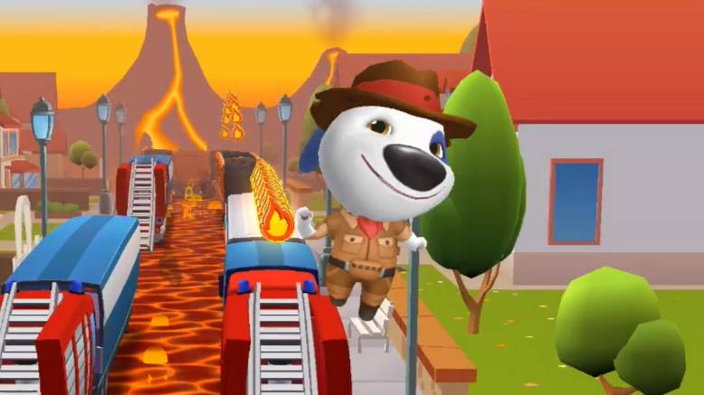 Побег от лавы Talking Tom Gold Run | Детские мультики