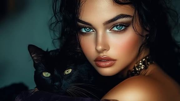 Девушка и кошка (Marion exclusive version)