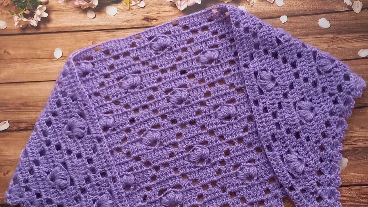 МК Узор для шали крючком