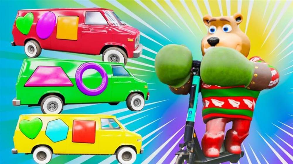 УЧИМ ЦВЕТА И ЦИФРЫ. Геометрические Фигуры: Желтый Автобус Учит Формы! 🟡 Обучающий Мультфильм