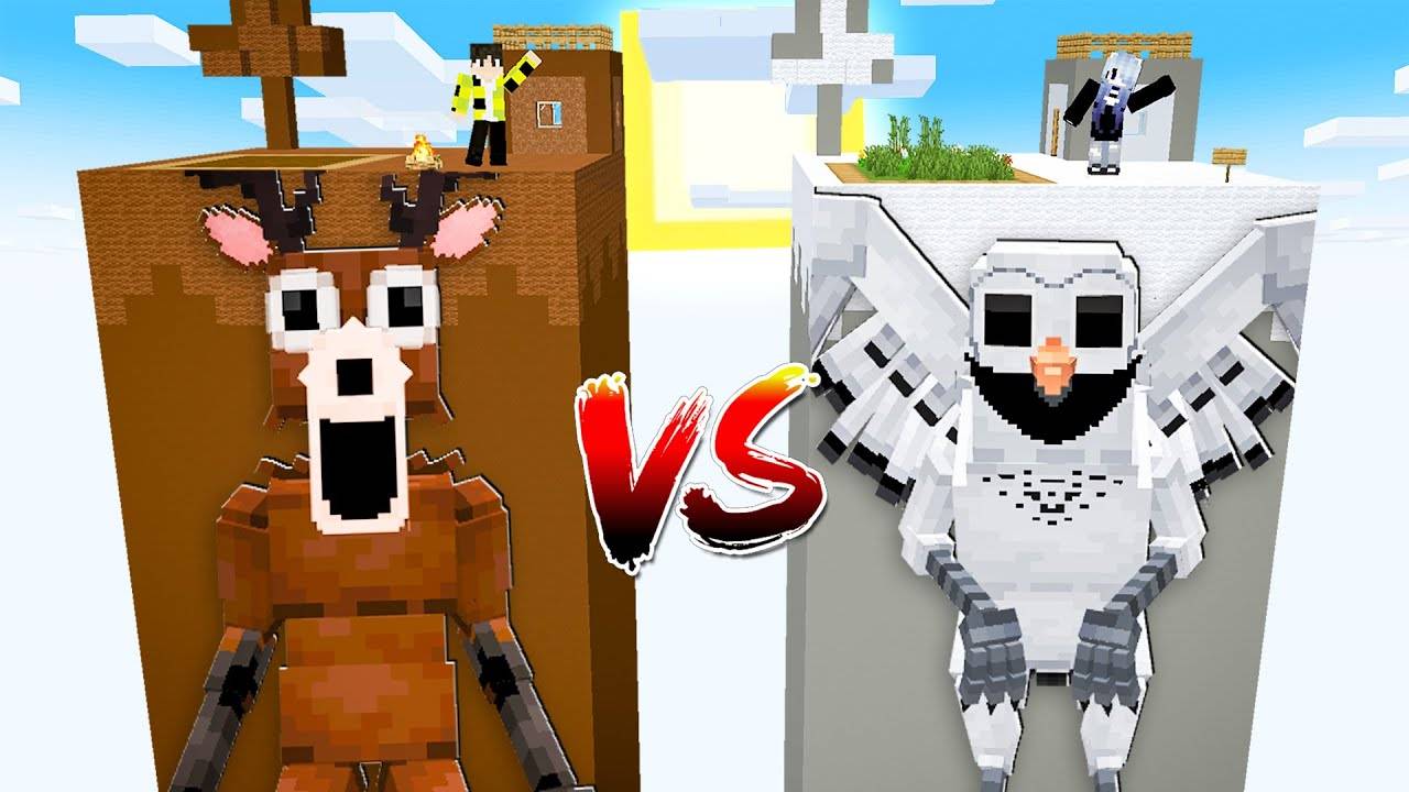ЧАНК ОЛЕНЯ ПРОТИВ ЧАНКА СОВЫ 99 НОЧЕЙ В ЛЕСУ В МАЙНКРАФТ ! MINECRAFT DEER VS OWL ROBLOX