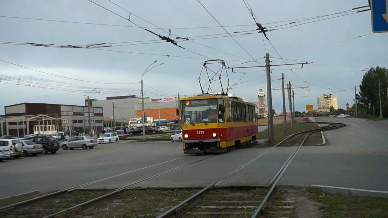 Трамвай Tatra T6B5SU-3179. Покатушки по Барнаулу.