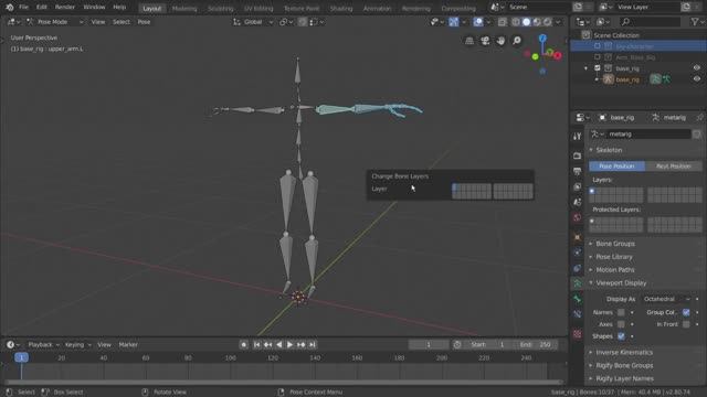 Слои костей — Основы Blender 37