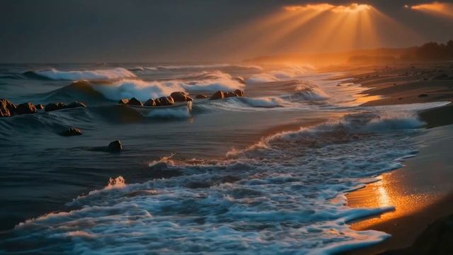 Deep Chillout Waves ~ Relaxing Ocean Music for Deep Work and Study Sunset Ambiance