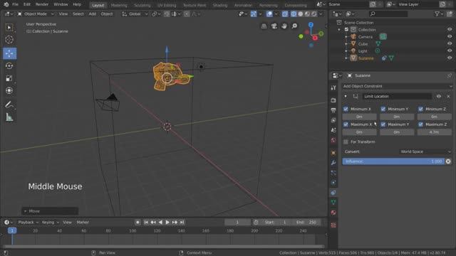 Ограничение на количество копий — Основы Blender 31