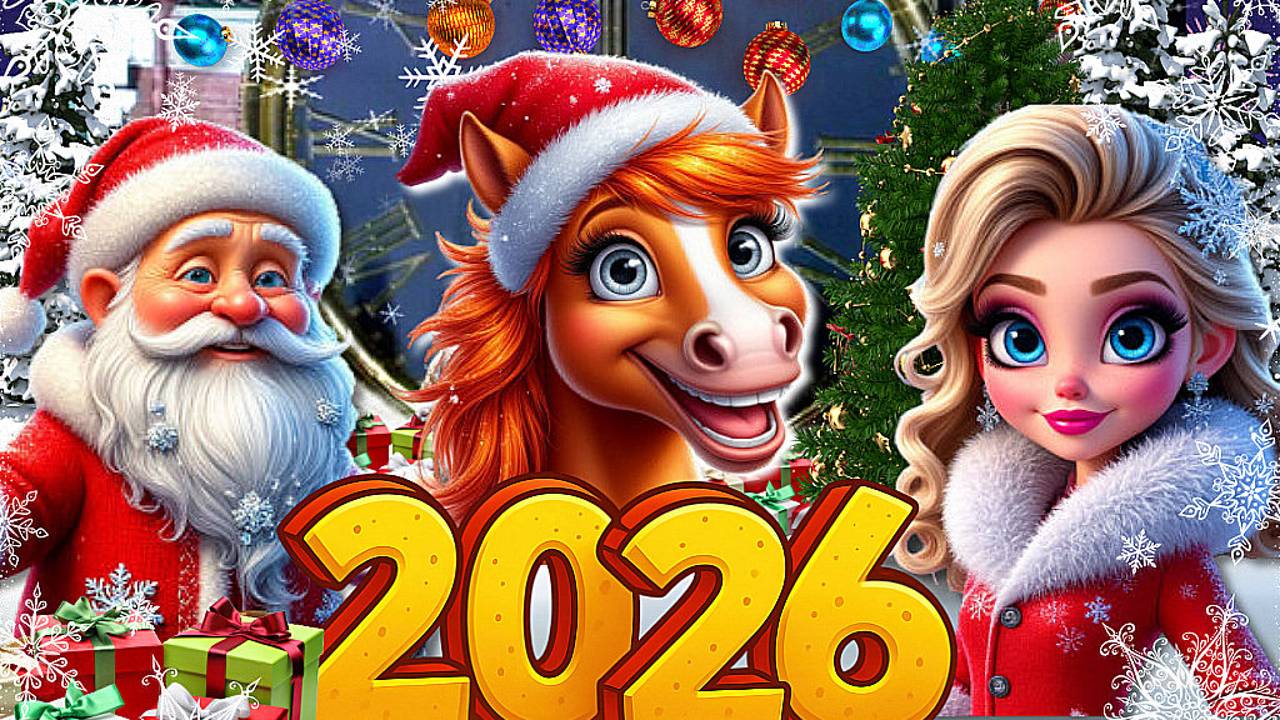 С Новым 2026 годом!  Красивое Волшебное Поздравление С Годом Лошадки! Прикольные Поздравления!