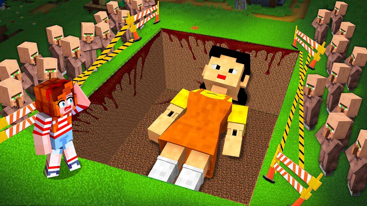 Я НАШЛА КУКЛУ ИЗ ИГРЫ В КАЛЬМАРА В ОГРОМНОЙ МОГИЛЕ В МАЙНКРАФТ