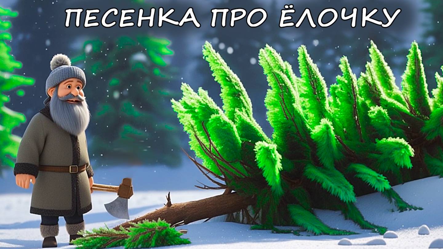 🎄 В лесу родилась ёлочка 🌟 Детский мультфильм-песенка | Новогодняя песня для детей