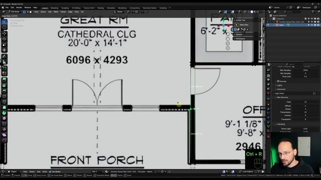 Моделирование дома в Blender, Часть 1 Точные поэтажные планы