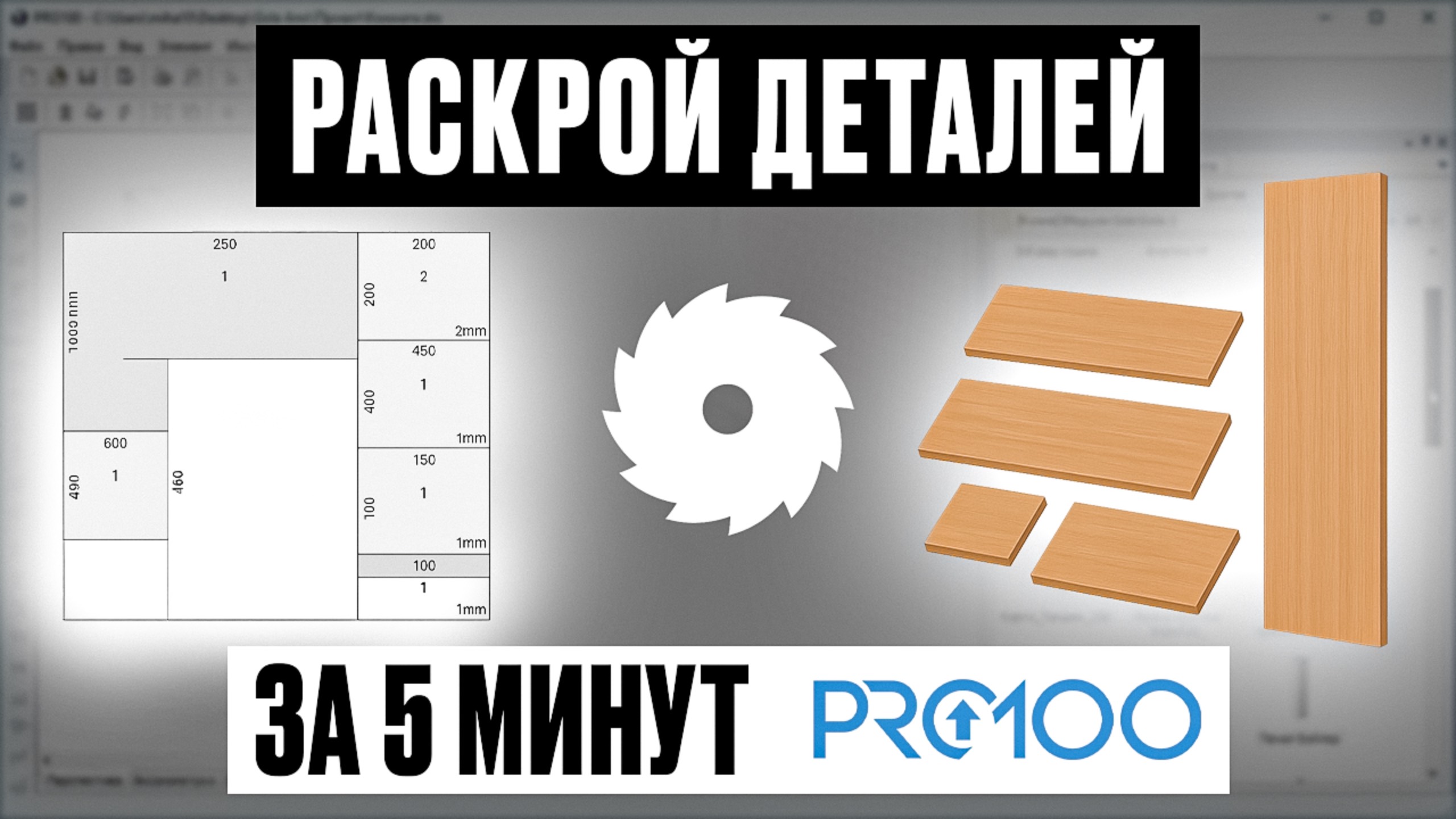 Точный раскрой деталей в PRO100 за 10 минут