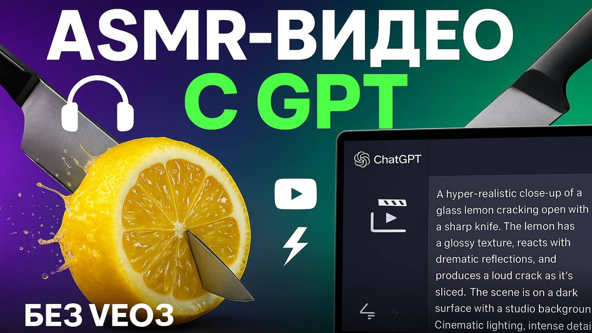 ASMR-видео за 5 минут 🤯 ChatGPT + Kling AI