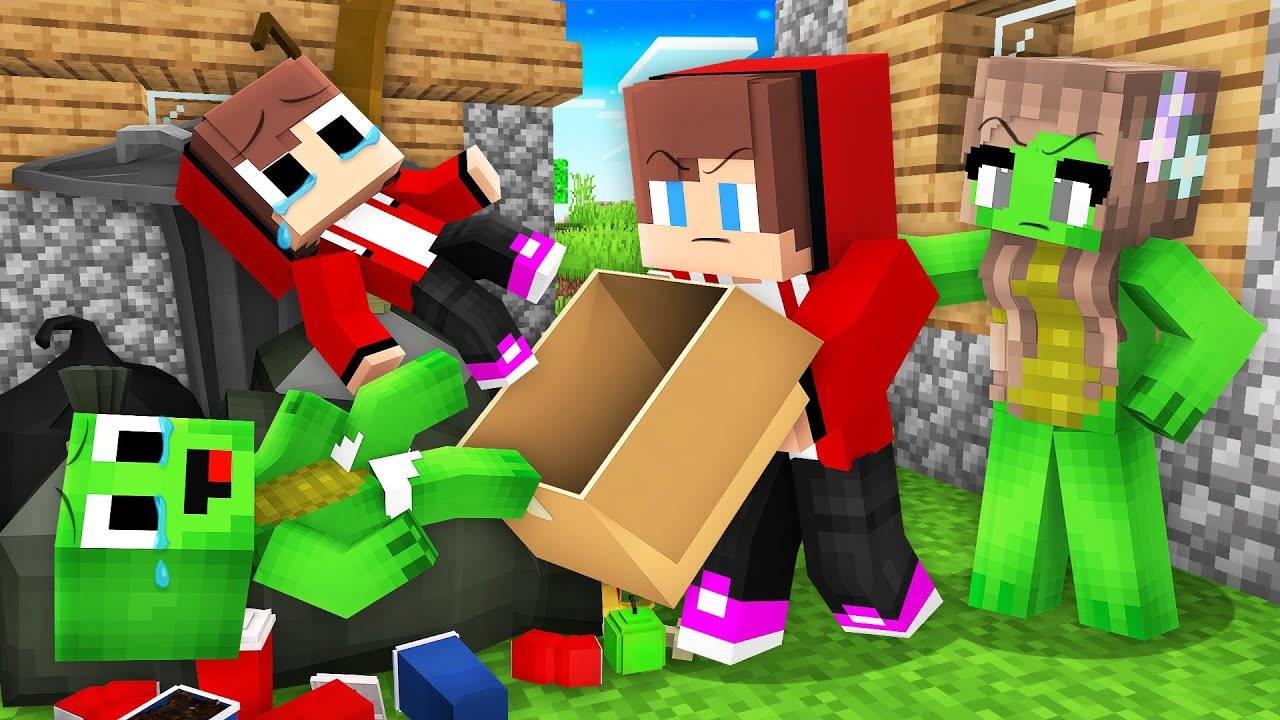 Бедные Майки и Джей Джей, которым нет пути домой (Грустная история) - Анимация для Майнкрафта