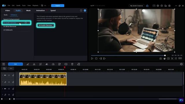 Основы 32  Редактирование звука: громкость, удалить шум и приглушить звук в PowerDirector 24
