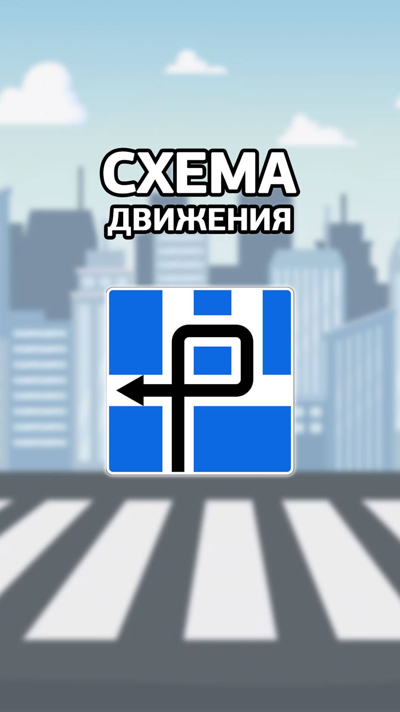 Дорожный знак "Схема движения".
