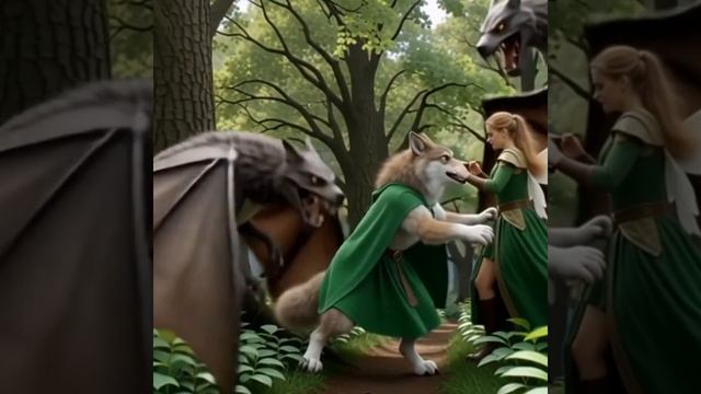 Фэнтази. Приключение Эльфа и волка.