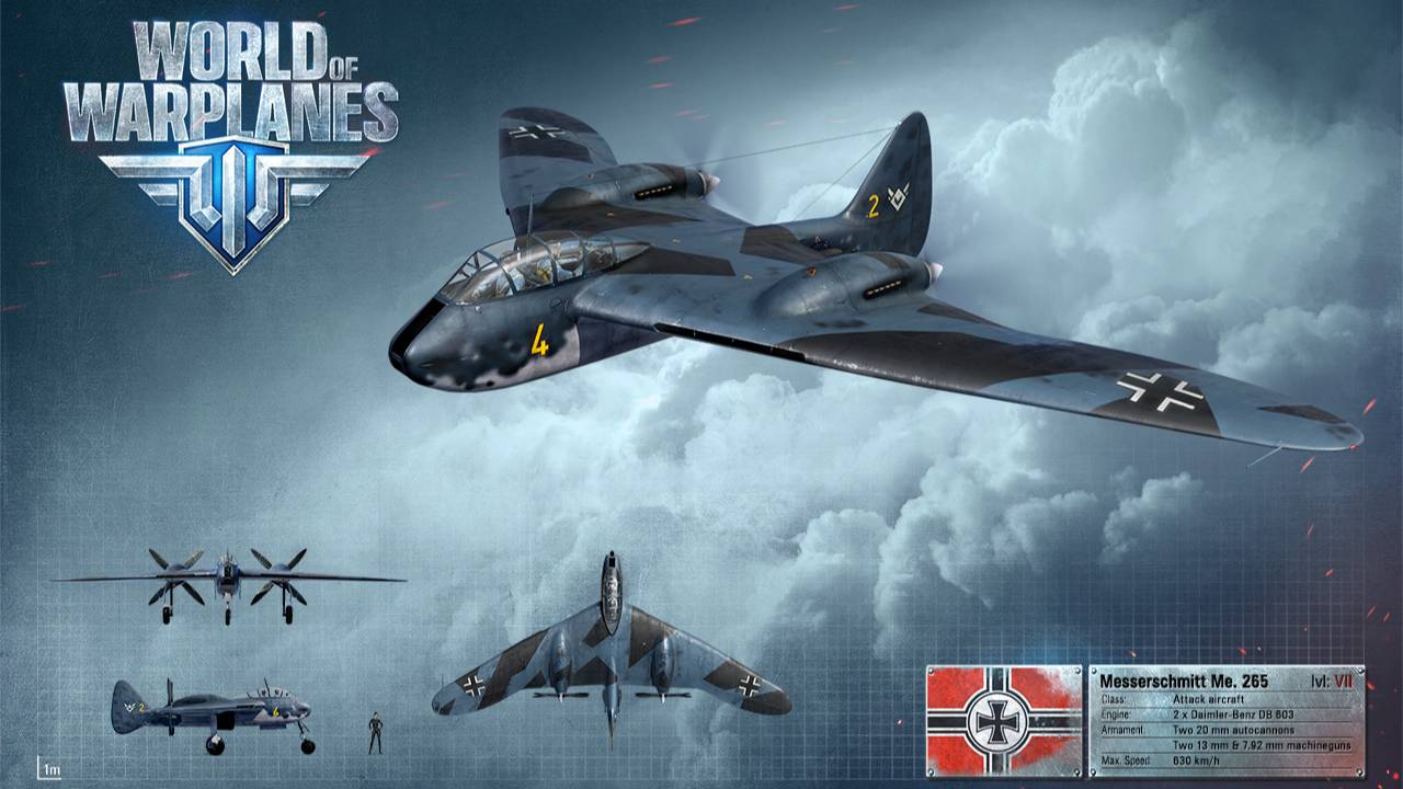 World of Warplanes: Me 265 "Истребительно-штурмовой бой".