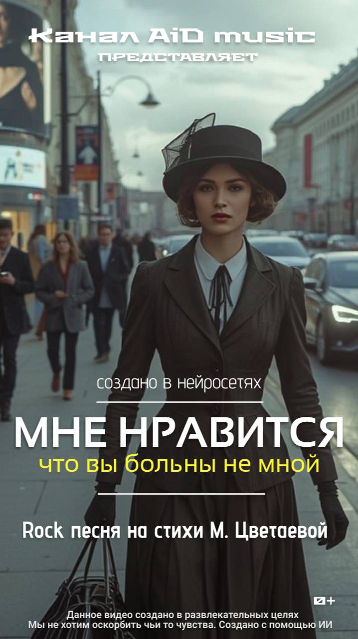 [Мне нравится, что Вы больны не мной…] Рок песня на стихи М. Цветаевой [нейроклип]