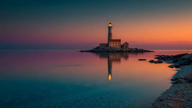 Deep Chill Music ｜ Serene Lighthouse Sunset for Ultimate Focus and Work