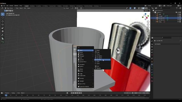 Зажигалка в Blender за минуту | №14