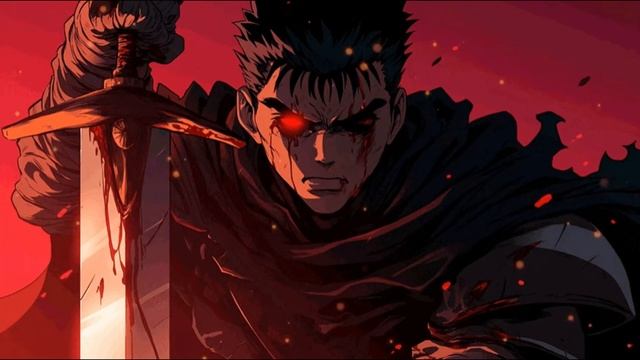 🎸🎼тяжелый рок, рок метал🎸🎼песня на тему (Чёрный Мечник Рок-Сага Гатса) на тему героя из аниме бе