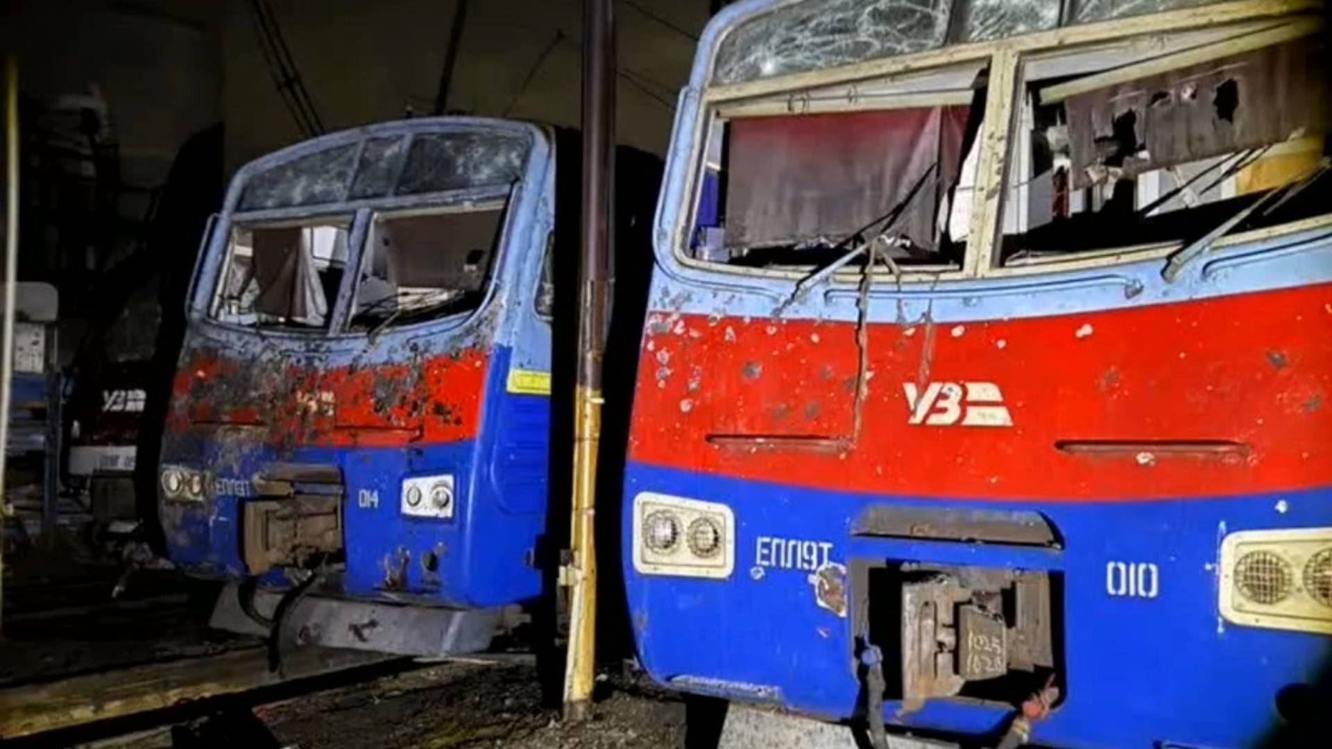 Последствия ударов по железнодорожной инфраструктуре в Полтаве