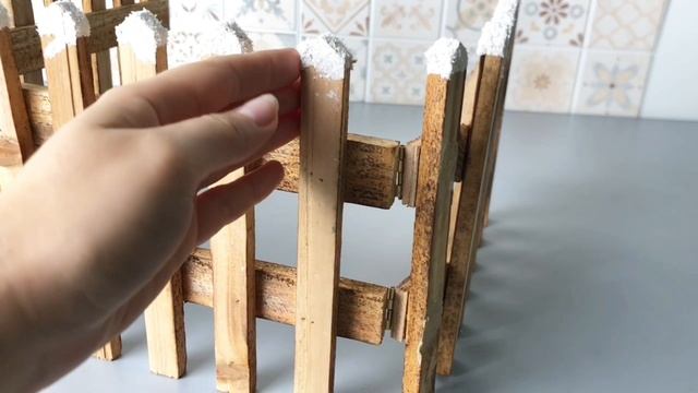 Декоративная ограда для елки ДЕРЕВЯННАЯ ИЗГОРОДЬ, дерево, 90х20 см, ACW000160