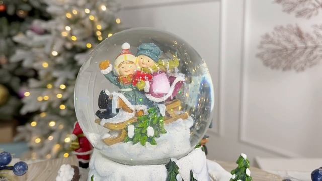 Музыкальный снежный шар ЗИМНИЕ РАДОСТИ, динамика, 16 см, 50-1631