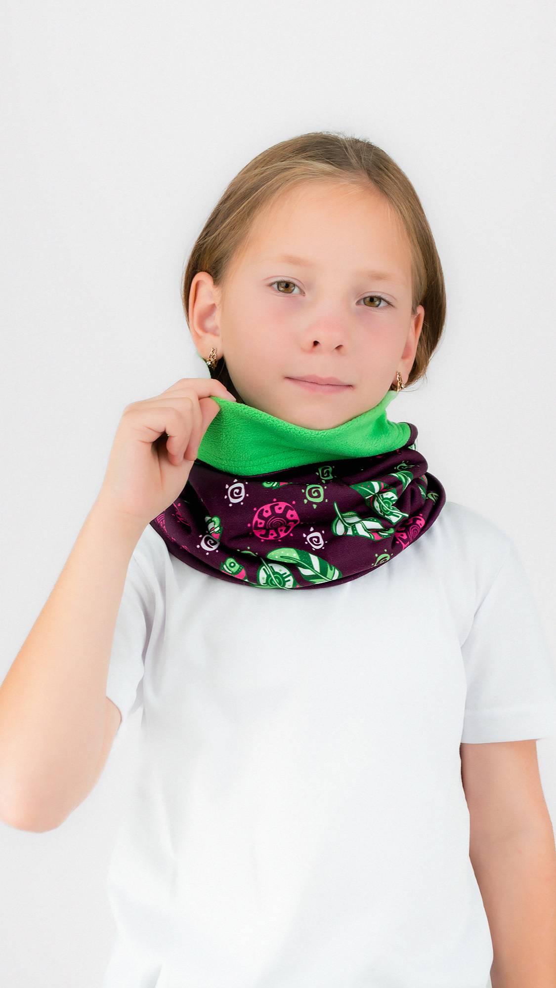 Бафф утепленный ПЕРЬЯ (бордо)