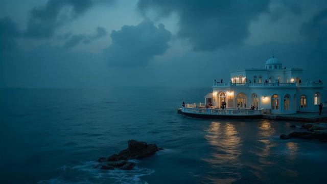 Late Night Chill & Soothing Ocean Waves ~ Ambient Relaxation for Sleep & Study Vibes 🎵