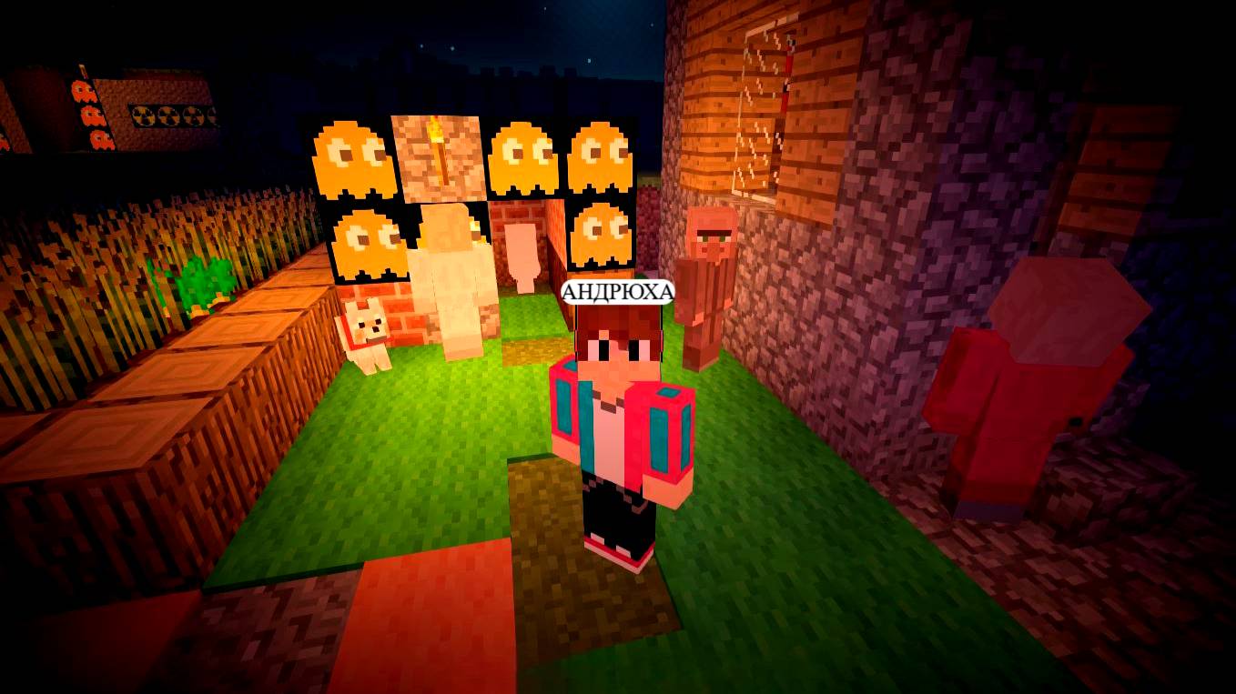 Житель деревни удивился, увидев унитаз в деревни В Майнкрафт | Андрюха Minecraft!